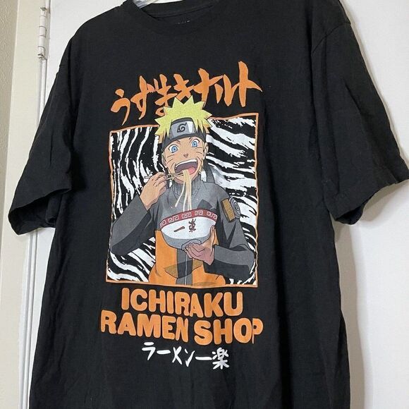 Naruto Shippuden collection Ramen black graphic crew neck tshirt size 2XL - Picture 4 of 4